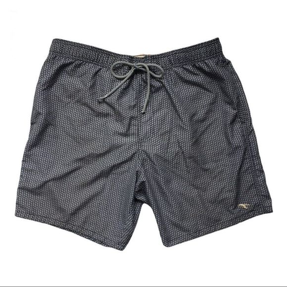 Ted Baker London blue & white geometric print swim trunks size 6 / large - Picture 3 of 13